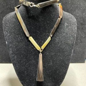 Wonderful Pieces of Horn, its funky and fabulous 23" Necklace